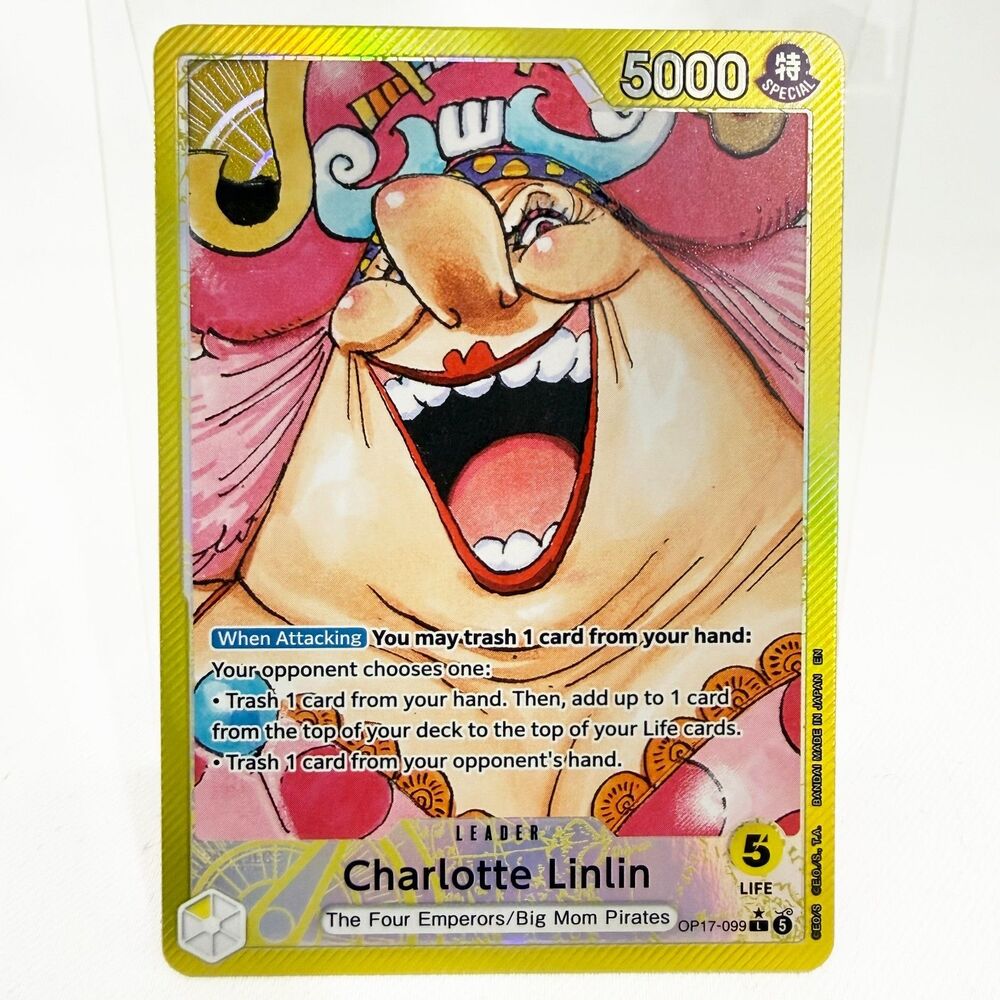 One Piece Charlotte Linlin OP17-099 Leader Alt The World’s Strongest Warriors NM